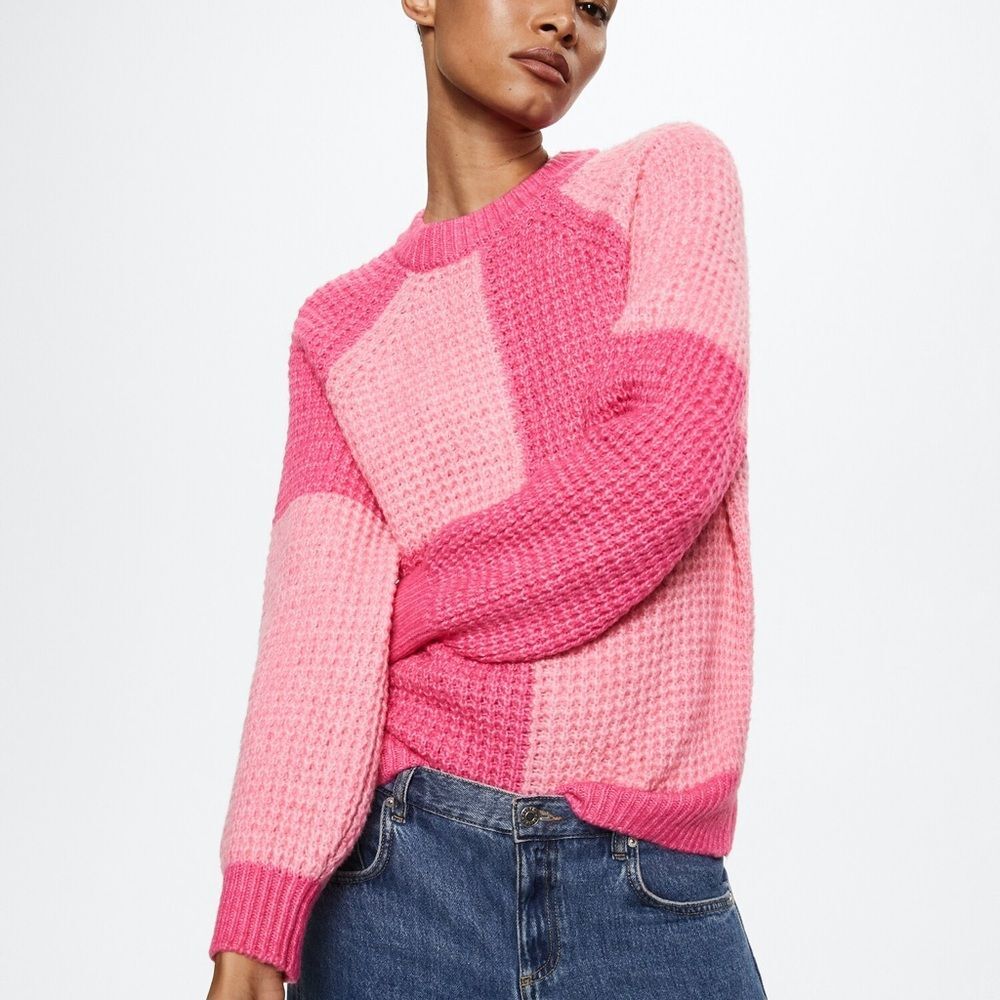 Mango Knit Pink Sweater size M - Picture 2 of 3